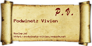 Podwinetz Vivien névjegykártya